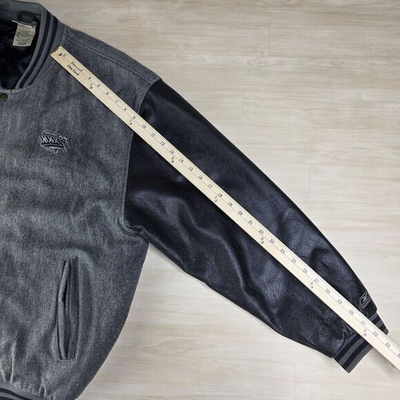 Vintage Reebok Superbowl XXXVI 36 2002 Wool Blend Varsity Letter Jacket Size XL - Picture 5 of 15